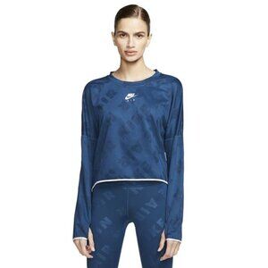 Nike Air blue midlayer DriFit crew long sleeve running  top size M